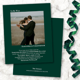 Lámina Invitación a la boda minimalista con foto de Emera