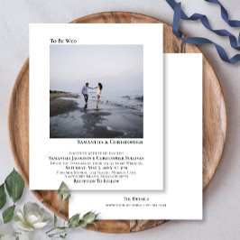 Lámina Invitación a la boda Minimalista de foto reciente