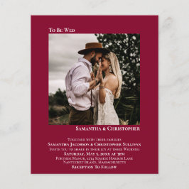 Lámina Invitación a la boda minimalista de la foto del pr