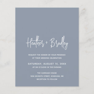 Lámina Invitación a la boda minimalista de la moderna y t