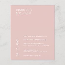 Lámina Invitación a la boda Minimalista de Rubor con pres