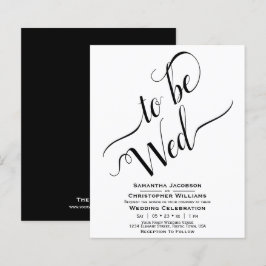 Lámina Invitación a la boda minimalista en blanco y negro