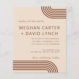 Lámina Invitación a la boda moderna con arco de Terracota