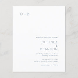 Lámina Invitación a la boda moderna de Chelsea Dusty Blue