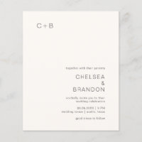 Invitación a la boda moderna de Chelsea Ivory