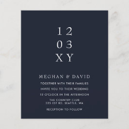 Lámina Invitación a la boda moderna de la Marina de Presu