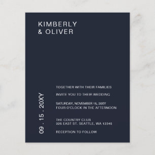 Lámina Invitación a la boda moderna de la Marina de Presu