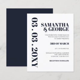 Lámina Invitación a la boda moderna de la Marina de Presu