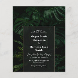Lámina Invitación a la boda Monstera Tropical Moody de Pr
