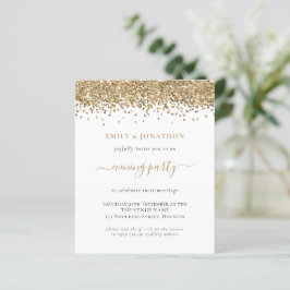 Lámina Invitación a la boda nocturna de Purpurina de oro