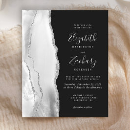 Lámina Invitación a la boda oscura del Agate de Plata Gri