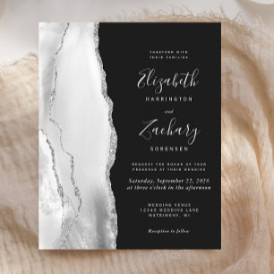 Lámina Invitación a la boda oscura del Agate gris platead
