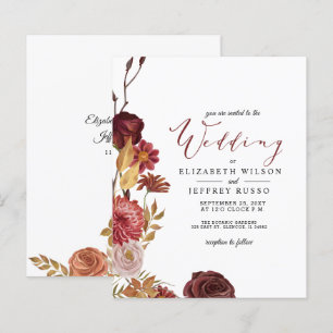 Lámina Invitación a la boda otoñal rusa del presupuesto