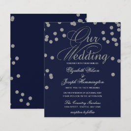 Lámina Invitación a la boda plateada de la Marina Confett