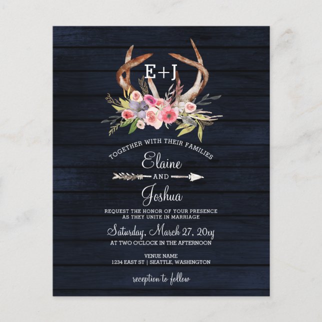 Lámina Invitación a la boda por país de la Armada Presupu (Anverso)