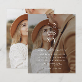 Lámina Invitación a la boda por superposición de foto ele