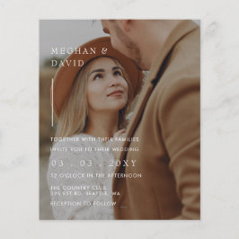 Lámina Invitación a la boda por superposición de foto ele