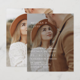 Lámina Invitación a la boda por superposición de foto ele