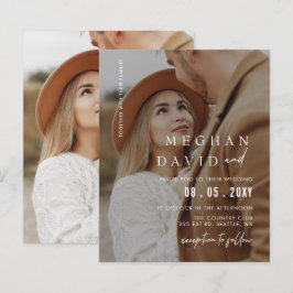 Lámina Invitación a la boda por superposición de foto ele