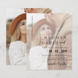 Lámina Invitación a la boda por superposición de foto ele