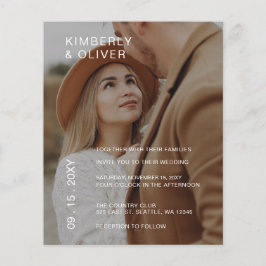 Lámina Invitación a la boda por superposición de foto ele