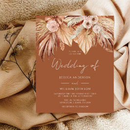 Lámina Invitación a la boda presupuestal de Boho Terracot