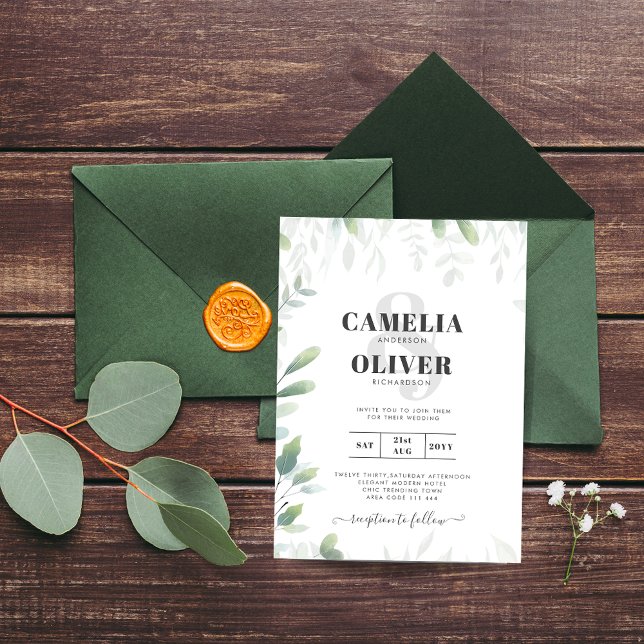 Lámina Invitación a la Boda Presupuestaria Eucalyptus Gre (Subido por el creador)