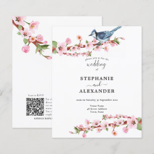 Lámina Invitación a la boda QR de Blue Bird Quart