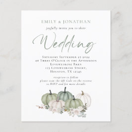 Lámina Invitación a la boda QR de las calabazas saladas d