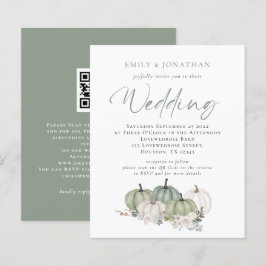Lámina Invitación a la boda QR de las calabazas saladas d