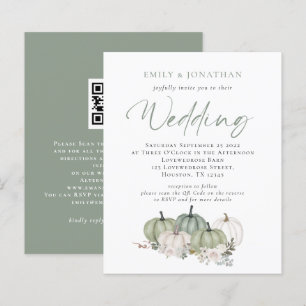 Lámina Invitación a la boda QR de las calabazas saladas d