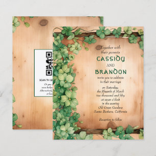 Lámina Invitación a la boda QR del Día de San Patricio