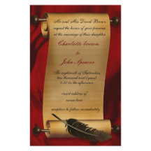 Invitación a la Boda Roja de Desplazamiento Rústic