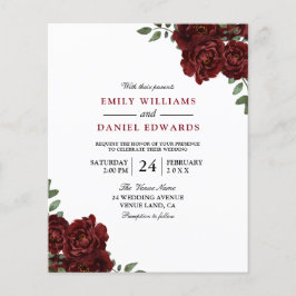 Lámina Invitación a la boda romántica de Roses Rojos