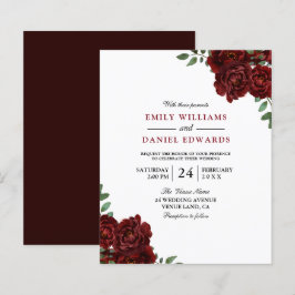 Lámina Invitación a la boda romántica de Roses Rojos