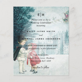 Lámina Invitación a la Boda Romántica Vintage del Presupu