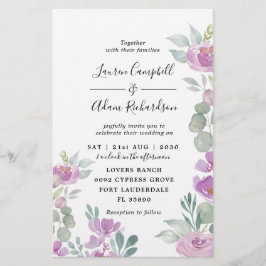 Lámina Invitación a la boda rosa de eucalipto color de ag