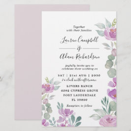 Lámina Invitación a la boda rosa de eucalipto color de ag