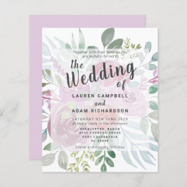 Lámina Invitación a la boda rosa dura Rosa rústico presup