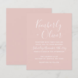 Lámina Invitación a la boda simple y moderna de Rubor con