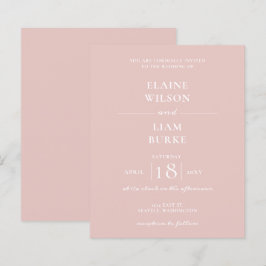 Lámina Invitación a la boda simple y moderna de Rubor con