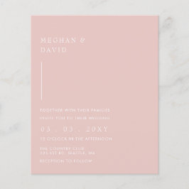 Lámina Invitación a la boda simple y moderna de Rubor con