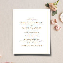Lámina Invitación a la boda todo en uno minimalista presu
