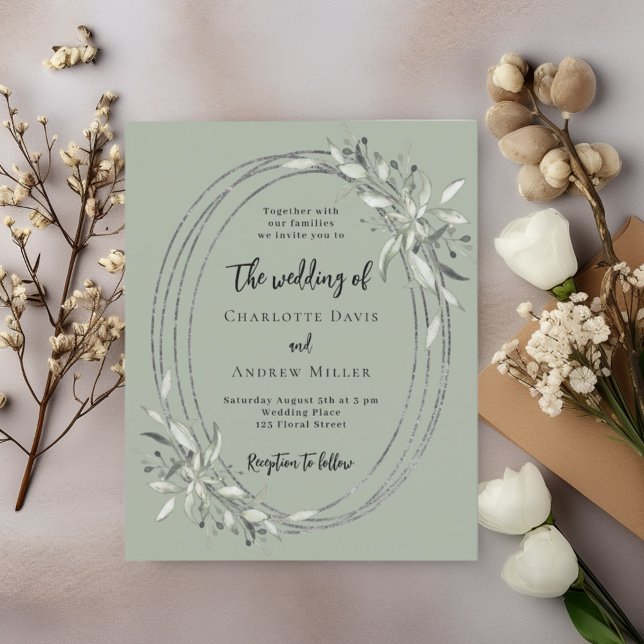 Lámina Invitación a la boda verde de Eucalyptus (Subido por el creador)