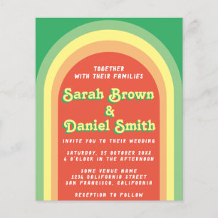 Lámina Invitación a la boda verde del presupuesto del Arc