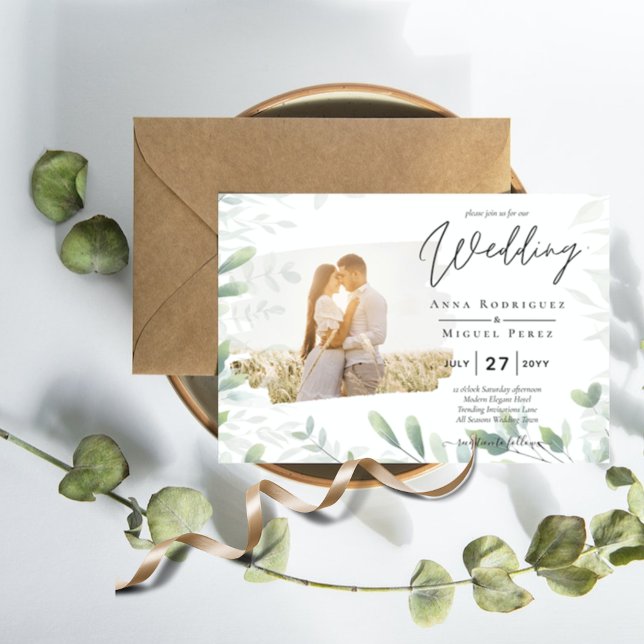 Lámina Invitación a la boda verde presupuesto Eucalyptus (Subido por el creador)