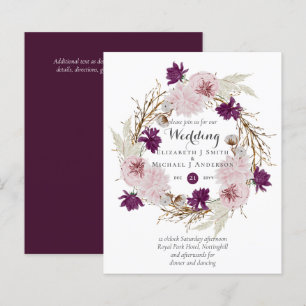 Lámina Invitación a la boda Wreath de Rubor con cirujanos