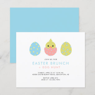 Lámina Invitación a la cacería de huevos de Brunch de Pas