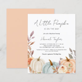 Lámina Invitación a la calabaza pequeña de Baby Shower pa