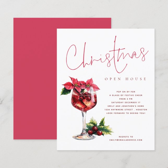 Lámina Invitación a la Casa Abierta de Navidades de Cócte (Anverso / Reverso)